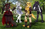 absurd_res anthro bird_dog blacksheeptfs blake_belladonna breast_expansion breasts canid canine canis clothed clothing domestic_cat domestic_dog expansion exposed_breasts felid feline felis female golden_retriever group hi_res hunting_dog lion mammal pantherine retriever rooster_teeth ruby_rose rwby weiss_schnee wolf yang_xiao_long