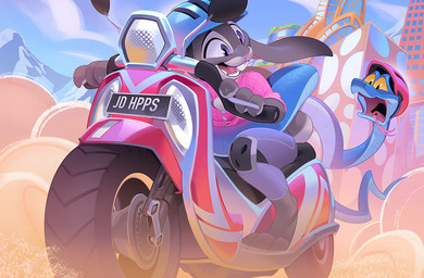 anthro armor biped clothed clothing duo dust female headgear helmet male motorcycle text vehicle kyander disney zootopia gary_de'snake judy_hopps european_rabbit lagomorph leporid mammal oryctolagus pit_viper rabbit reptile scalie snake viper 2025 digital_media_(artwork) digital_painting_(artwork) english_text painting_(artwork) shaded simple_shading