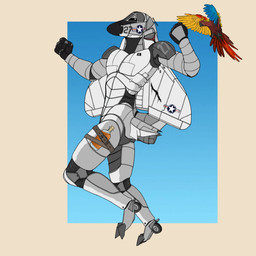 aircraft airplane anthro back_wings cockpit jet jet_fighter machine male metallic_body military not_furry nude nude_anthro nude_male simple_background solo tail text vehicle wheel white_body wings sabrehuey f4d_skyray mcdonnell_douglas united_states_air_force aeromorph avian bird living_aircraft living_machine living_vehicle parrot robot 1:1 digital_media_(artwork) hi_res