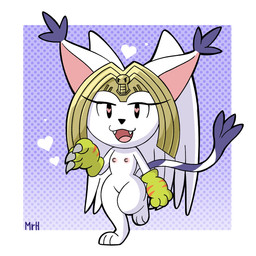 anthro claws clothing eyelashes female fur gloves handwear nipples nude open_mouth smile solo tail white_body white_fur wings mr_harinezumi bandai_namco digimon mythology bianc_(el_senor_erizo) digimon_(species) felid feline gatomon mammal mythological_creature mythological_sphinx nefertimon 1:1 hi_res