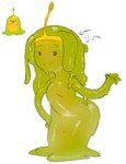 4_fingers alternate_form alternate_species apode butt crown eyebrows featureless_chest female fingers front_view gold_crown green_body green_goo green_hair green_pseudo_hair hair headgear humanoidized leaning leaning_forward legless not_furry pseudo_hair reference_image short_stack simple_background smile solo standing translucent translucent_body white_background cii_(artist) adventure_time cartoon_network slime_princess goo_creature goo_humanoid humanoid absurd_res hi_res signature