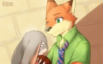 anthro bodily_fluids countershading crying duo eyes_closed female fur grey_body grey_fur group long_ears male orange_body orange_fur sad tears zoharwolf disney zootopia judy_hopps nick_wilde canid canine fox lagomorph leporid mammal rabbit red_fox true_fox 16:10 2016 widescreen