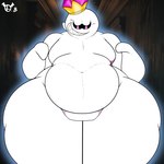 belly huge_thighs male overweight overweight_male solo thick_thighs omegabrawl luigi's_mansion mario_bros nintendo king_boo boo_(mario) humanoid hi_res