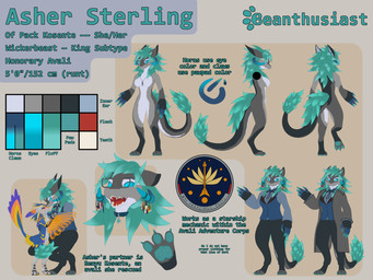 3_fingers 3_toes 4_ears 4_fingers anthro avali_scratch_(text) bangs biped blue_claws blue_eyes blush bottomwear bow_tie breasts canine_teeth chest_tuft claws clothed clothed_anthro clothed_female clothing collar collar_only collar_tag color_swatch crouching curling_tail digitigrade duo emblem eyes_closed eyewear eyewear_only feather_necklace feathered_wings feathers feet female finger_claws fingers front_view fur gesture glasses glasses_only gradient gradient_hair gradient_horn grey_body grey_fur hair horn horn_jewelry horn_ring information jacket jagged_mouth jewelry logo looking_at_viewer mane measurements mouth_shot multi_ear multiple_angles multiple_poses necklace no_pupils nude nude_anthro nude_female nuzzling off/on open_mouth pants pawpads paws pose pronouns prosthetic prosthetic_arm prosthetic_limb raised_leg rear_view ring_(jewelry) shirt side_view simple_background smile solo spread_toes standing tail tail_tuft teal_hair teeth text tiptoes toe_claws toes tongue topwear tuft vest waving wearing_glasses winged_arms wings beanthusiast asher_sterling renyu_kosente avali wickerbeast 3d_(artwork) 4:3 absurd_res artist_logo artist_name blender_(artwork) character_name digital_media_(artwork) english_text flat_colors hi_res model_sheet species_name watermark
