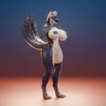 amber_eyes anthro anthrofied anus areola big_areola big_breasts big_butt big_eyes big_nipples big_tail breasts butt claws curvy_figure digitigrade female genitals hair huge_breasts multicolored_body nipples nude pussy seductive simple_background solo tail thick_thighs voluptuous white_hair wide_hips kit3d kit3d_(modeler) capcom european_mythology monster_hunter mythology tachi_(kit3d) dragon fanged_wyvern mythological_creature mythological_scalie reptile scalie tobi-kadachi western_dragon wyvern 1:1 2025 3d_(artwork) animated blender_(artwork) digital_media_(artwork) loop no_sound short_playtime turntable_(animation) webm