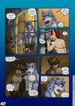 abs anthro arm_around_neck athletic bars blaming_self blonde_hair blue_eyes bottomwear brown_eyes canid canine canis caring clothed clothing cobby_(vju79) comic determined dialogue door dragon dungeon english_text escape frown fur gervic_(vju79) giving_orders green_mask grey_body grey_fur group hair hi_res holding_another horn lockpicking looking_down male mammal muscular muscular_anthro muscular_male mythological_creature mythological_scalie mythology open_mouth pecs prison rag red_body red_hair red_scales rescue scales scalie serious shaking shorts sound_effects standing tattoo text topless unconscious vju79 weak wingless_dragon wolf worried yellow_eyes zaer_(vju79)