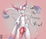 animal_genitalia animal_penis anthro anthrofied bdsm bondage bound canine_genitalia canine_penis charming dominant erection first_person_view fur genitals knot leash leash_pull leashed_pov male nude penis solo submissive text draik nintendo pokemon eeveelution generation_6_pokemon pokemon_(species) sylveon absurd_res hi_res