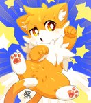 4_fingers anthro biped blush blush_lines dipstick_tail eyebrows fingers fur fur_tuft inner_ear_fluff kemono male markings pawpads solo tail tail_markings tuft doro-nyong domestic_cat felid feline felis mammal