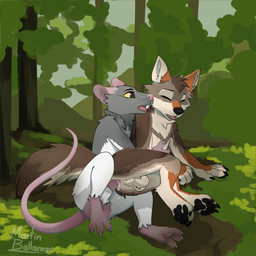 4_toes 5_fingers anal anal_penetration anatomically_correct anatomically_correct_balls anatomically_correct_genitalia anatomically_correct_penis animal_genitalia animal_penis anthro anthro_on_anthro anthro_penetrated anthro_penetrating anthro_penetrating_anthro anus balls big_balls biped bodily_fluids brown_body brown_fur buckteeth butt canine_tail chair_position claws countershade_fur countershade_legs countershade_torso countershading cum cum_in_ass cum_inside cum_on_penis duo erection eyes_closed fangs feet fingers fluffy fluffy_tail forest forest_background from_behind_position fur genital_fluids genitals grass grey_body grey_fur hairless_balls holding_partner interspecies light male male/male male_anthro male_penetrated male_penetrating male_penetrating_male nature nature_background open_mouth outside outside_sex pawpads paws penetration penile penile_penetration penis penis_in_ass perineum plant rat_tail rodent_penis sex shadow sheath sitting tail tan_balls tan_body tan_countershading tan_fur teeth teeth_showing text toe_claws toes tree whiskers white_body white_countershading white_fur white_whiskers yellow_sclera martinballamore danywolf therattiestbusiness canid canine canis mammal murid murine rat rodent wolf 1:1 artist_name digital_media_(artwork) hi_res