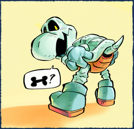 ambiguous_gender anthro bone butt clothing footwear gloves handwear open_mouth presenting presenting_hindquarters shell shoes skeleton speech_bubble yellow_eyes nondelismell mario_bros nintendo dry_bones reptile scalie turtle hi_res