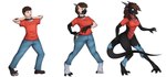 anthro biped black_body bottomwear breasts brown_hair choker clothed clothing countershading denim denim_bottomwear denim_clothing digitigrade female female_anthro footwear fully_clothed gender_transformation growth hair horn human_to_anthro jeans jewelry looking_back_at_self male male_human mtf_transformation navel necklace non-mammal_breasts non-mammal_navel open_mouth pants red_body red_countershading shirt shoe_burst shoes simple_background skimpy snout snout_growth socks solo species_transformation spread_legs spreading standing t-shirt tail tail_growth tail_growth_in_pants teeth topwear torn_bottomwear torn_clothing torn_topwear transformation transformation_sequence white_background wide_hips tomek1000 mythology dragon human mammal mythological_creature mythological_scalie scalie 2017 colored hi_res