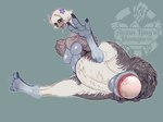 3_toes animal_genitalia avian avian-king avian_butt avian_taur biped bird bird_taur breasts claws cloaca countershade_feathers countershade_torso countershading egg feathers feet female genitals hi_res moa_taur oviposition ratite ratite_taur solo taur toes