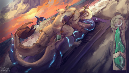 ambiguous_feral ambiguous_gender animal_genitalia animal_penis anthro anthro_focus anthro_on_anthro anthro_penetrated anthro_penetrating anthro_penetrating_anthro anus barely_visible_breasts beach beach_towel blowhole bodily_fluids breasts cetacean_genitalia cetacean_penis detailed_background dorsal_fin duo_focus erection eyes_closed female female_anthro female_on_top female_penetrated feral fin flippers flukes genital_fluids genital_slit genitals glowing glowing_markings group heart_symbol internal lying male male/female male_anthro male_on_bottom male_penetrating male_penetrating_female mammary_slits markings nude on_back on_bottom on_top open_mouth penetration penile penile_penetration penis penis_in_vagina plant sand sea sex sharp_teeth sunset tail tail_fin tapering_penis teeth text tongue towel trio vaginal vaginal_penetration vines water hollyvardia alamoya_(hollyvardia) koliki_(saber15) vokner_(saber15) bottlenose_dolphin cetacean dolphin mammal marine oceanic_dolphin orca toothed_whale 2025 artist_name dated hi_res