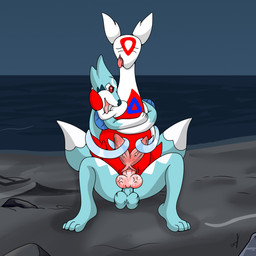 animal_genitalia animal_penis anthro balls canine_genitalia canine_penis duo genitals herm herm/male intersex intersex/male knot male penis tongue tongue_out unknown_artist nintendo pokemon floatzel generation_3_pokemon generation_4_pokemon latias legendary_pokemon pokemon_(species) 1:1 absurd_res hi_res source_request