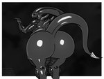 ambiguous_gender anthro big_butt butt claws curvy_figure eyeless looking_back nude presenting presenting_hindquarters rear_view tail teeth thick_thighs wide_hips borisalien alien_(franchise) alien xenomorph 4:3 digital_media_(artwork) hi_res