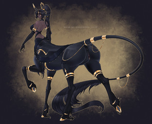 anthro anus areola armwear big_butt black_hair bra breasts butt clitoris clitoris_piercing clothing curvy_figure ear_piercing elbow_gloves equine_anus female genital_piercing genitals gloves gold_(metal) gold_hooves gold_jewelry hair handwear hooves horn hourglass_figure jewelry jewelry_only long_hair looking_at_viewer looking_back looking_back_at_viewer nude piercing ponytail puffy_anus raised_tail small_waist solo tail tail_anus topwear underwear vulva yellow_eyes wmdiscovery93 european_mythology greek_mythology mythology nia_(slithice_cultist) centaur equid equid_taur equine humanoid_taur mammal mammal_taur mythological_creature mythological_equine taur unicorn unicorn_taur hi_res watermark