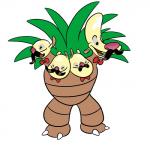 1:1 2017 2_toes 4_heads absurd_res alien ambiguous_gender armless black_eyes bow_(feature) bow_tie brown_body claws crossover digital_drawing_(artwork) digital_media_(artwork) disney elemental_creature exeggutor experiment_(lilo_and_stitch) facial_hair facial_markings feet flat_colors flora_fauna forehead_(lilo_and_stitch) forehead_markings generation_1_pokemon head_markings hi_res hybrid lilo_and_stitch markings multi_head mustache nintendo notched_ear pink_nose plant pokemon pokemon_(species) simple_background solo standing toe_claws toes tombola1993 white_background