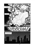 boom building city city_background city_skyline cityscape explosion fire future new_york new_york_city night onomatopoeia outside power_plant science_fiction silhouette sky skyscraper smoke sound_effects star starry_sky story_in_picture text text_box zero_pictured roz_gibson 1989 2021 black_and_white comic english_text hi_res monochrome