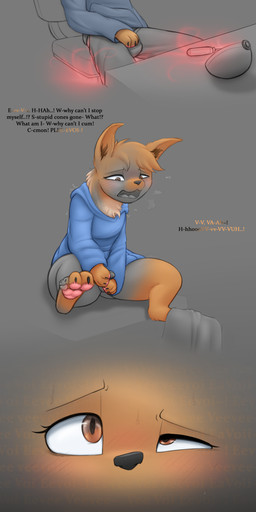 assimilation brainwashing butt caption corruption crossgender female feral gender_transformation human_to_feral hypnosis intelligence_loss male merging mind_control pokemon_speak possession species_transformation speech_change text transformation transformation_sequence allbadbadgers conditional_dnp nintendo pokemon canid canine eevee eeveelution generation_1_pokemon human mammal pokemon_(species) absurd_res comic english_text hi_res long_image sequence story story_in_description tall_image trans_(lore)