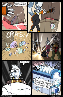 accessory ambiguous_gender anthro arm_wraps bell bell_collar boots bottomwear clothing collar dialogue female footwear group hair_accessory hair_tie jumpsuit museum outside pants shirt shoes sneakers speech_bubble tank_top text topwear wraps himitsu justtaylor idw_publishing sega sonic_the_hedgehog_(comics) sonic_the_hedgehog_(idw) sonic_the_hedgehog_(series) jewel_the_beetle lanolin_the_sheep_(sonic) tangle_the_lemur whisper_the_wolf arthropod beetle bovid canid canine canis caprine insect jewel_beetle lemur mammal primate sheep strepsirrhine wolf absurd_res comic english_text hi_res watermark