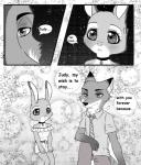 2017 anthro canid canine clothing comic dialogue disney english_text female fox fur hi_res judy_hopps lagomorph leporid male mammal nacchan96 nick_wilde rabbit red_fox text true_fox zootopia