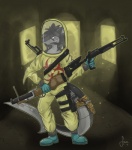 ak-47 ak_platform anthro assault_rifle benelli_m4 biohazard_symbol biohazard_symbol_print black_hair black_powder_weapon blue_eyes boots china_lake clothed clothing flintlock flintlock_pistol footwear grenade_launcher gun hair handgun hazard_symbol hazard_symbol_print hazmat_suit holding_gun holding_object holding_ranged_weapon holding_weapon holster long_hair looking_at_viewer m79 male pistol print_clothing print_hazmat_suit ranged_weapon revolver rifle sharp_teeth shoes shotgun smile solo symbol tail teeth weapon xm1014 snaggletoothmonster killing_floor nerts fish marine shark 2012 signature