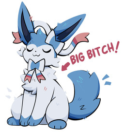 ambiguous_feral ambiguous_gender blue_body blue_fur directional_arrow emanata eyes_closed feral fur grey_body grey_fur paws profanity quadruped ribbons_(anatomy) simple_background snug solo tail text uwu white_background apolozorua nintendo pokemon eeveelution generation_6_pokemon pokemon_(species) shiny_pokemon sylveon 2026 digital_media_(artwork) english_text hi_res reaction_image