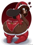 anthro big_breasts big_butt breasts buckteeth butt butt_grab clothing female freckled_breasts freckled_butt freckles hand_on_butt holidays huge_butt huge_thighs kneeling looking_back mistletoe pixelated_heart plant short_stack side_boob smile solo teeth text text_on_clothing text_on_underwear thick_thighs tongue tongue_out underwear ultrastax christmas beatrix_woodland beaver mammal rodent 2024 absurd_res hi_res