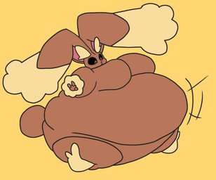 air_inflation anthro belly belly_expansion big_belly big_breasts black_nose black_sclera body_inflation breast_expansion breasts brown_body brown_ears brown_tail expansion female huge_belly huge_breasts hyper hyper_belly hyper_breasts hyper_inflation immobile inflation motion_lines open_mouth pink_eyes pink_inner_ear red_mouth scut_tail short_tail simple_background solo spherical_inflation tail tan_ears three-quarter_view yellow_background kikyu reathe third-party_edit nintendo pokemon generation_4_pokemon lagomorph lopunny mammal pokemon_(species) 2022 color_edit colored digital_media_(artwork) flat_colors hi_res