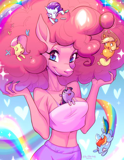 accessory afro anthro curly_hair female female/female feral flying group hair hair_accessory hairpin heart_symbol humanoid_hands navel rope smile smiling_at_viewer gobithedog friendship_is_magic hasbro my_little_pony applejack_(mlp) fluttershy_(mlp) pinkie_pie_(mlp) rainbow_dash_(mlp) rarity_(mlp) twilight_sparkle_(mlp) animal_humanoid arthropod butterfly humanoid insect lepidopteran mammal mammal_humanoid absurd_res hi_res