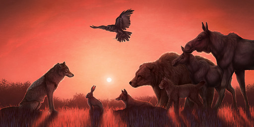 ambiguous_gender brown_body brown_fur detailed_background feral fur grass group light looking_at_another outside plant realistic realistic_feral shadow sun whiskers kippycube avian bear bird canid canine canis cervine corvid corvus_(genus) deer elk felid feline fox hare lagomorph leporid lynx mammal moose new_world_deer oscine passerine raven red_fox true_fox wolf 2015 detailed lighting