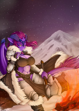 anthro axe big_breasts biped breasts female hair holding_object holding_weapon horn melee_weapon membrane_(anatomy) membranous_wings navel purple_body purple_hair purple_wings solo tail weapon wings yellow_eyes redwix hasbro my_little_pony mythology amethyst_shimmer_(oc) fan_character dragon equid equine horse hybrid mammal mythological_creature mythological_scalie pony scalie 2020 absurd_res hi_res