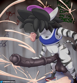 4_fingers animal_genitalia animal_penis anthro balls belly big_balls big_butt big_penis black_body black_hair black_markings black_skin black_tail black_tail_tip bodily_fluids bottomless bottomless_anthro bottomless_male brown_balls brown_penis butt clothed clothing crop_top cum cum_on_ground cum_on_self cum_on_tongue cum_on_wall cum_pool cumshot curvy_figure darkened_balls darkened_genitalia darkened_penis dipstick_tail ejaculation equine_genitalia equine_penis erection excessive_cum excessive_genital_fluids fingers footwear fur genital_fluids genitals glistening glistening_balls glistening_body glistening_butt glistening_genitalia glistening_penis glistening_skin graffiti hair hair_over_eyes hand_on_penis hat headgear headwear huge_balls huge_penis hyper hyper_genitalia hyper_penis leg_markings long_penis male markings masturbation medial_ring messy_hair multicolored_body multicolored_skin navel penile penile_masturbation penis sandals shirt shoes snout socks_(marking) solo striped_body stripes sweat sweaty_balls sweaty_belly sweaty_body sweaty_butt sweaty_genitalia sweaty_legs sweaty_penis sweaty_thighs tail tail_markings teeth text thick_thighs tongue tongue_out topwear twitter_handle twitter_logo two_tone_body two_tone_skin two_tone_tail vein veiny_balls veiny_penis white_body white_skin white_tail wide_hips modca twitter equid equine mammal zebra 2025 absurd_res artist_name colored digital_drawing_(artwork) digital_media_(artwork) english_text hi_res shaded