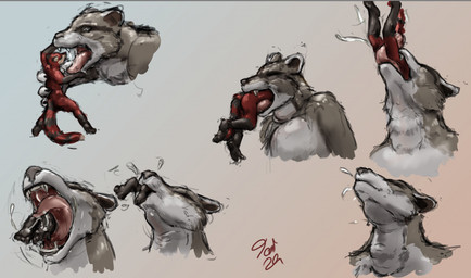almost_fully_inside anthro black_body black_fur bodily_fluids butt claws duo eyes_closed feet fur gradient_background grey_body grey_fur head_first larger_pred male male/male male_pred nude_pred nude_prey open_mouth oral_vore partially_inside red_body red_fur red_text saliva simple_background size_difference swallowing tail teeth text tongue vore willing_pred jeri_kleinlowe mammal procyonid raccoon 2024 colored dated guide_lines hi_res signature