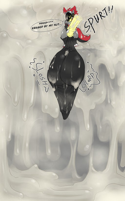 anthro balls bodily_fluids cock_vore cum cum_everywhere cum_vore death digestion ejaculation excessive_cum excessive_genital_fluids fatal genital_fluids genitals hyper hyper_cum machine messy penile penis scrotum_flap vore .f_9578 mythology soleil_(itstedda) dragon mythological_creature mythological_scalie protogen scalie absurd_res hi_res