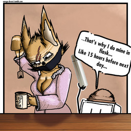 angry anthro bathrobe beverage breasts clothed clothing container cube_(object) cup cup_of_tea duo ears_up facial_markings female flask fur hat head_markings headgear headwear humor inside long_fur markings mask morning nipples orange_body orange_fur pink_clothing pink_robe raised_arm robe robe_only scar simple_background size_difference speech_bubble standing tail tea tea_bag text text_on_cup toony_eyes wearing_mask white_body alberto_omega 21(alberto_omega) cube_(alberto_omega) felid feline humanoid mammal 1:1 digital_media_(artwork) english_text