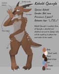 claws featureless_crotch horn solo text forgottenscales deer-spangle kobold scalie absurd_res english_text hi_res model_sheet