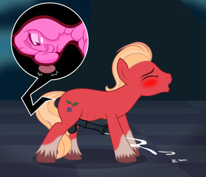 abdominal_bulge blonde_hair blush bodily_fluids coat_markings cum duo ejaculation eyes_closed female feral fetlocks forced genital_fluids hair imminent_sex licking male medial_ring prostate_lick prostate_stimulation style_emulation tail tongue yellow_tail badumsquish hasbro mlp_g5 my_little_pony shantae:_half-genie_hero shantae_(series) wayforward shantae sprout_cloverleaf_(mlp) earth_pony equid equine goo_creature horse mammal monster pony crossover hi_res