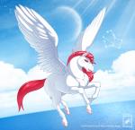 blue_sky blush equine eyewear female fur glasses hair looking_at_viewer mammal pegasus red_hair sea smile solo walter_sache water white_fur wings
Rating: Safe
Score: 3
User: xXK1T5UN3Xx
Date: March 09, 2014