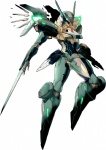 ambiguous_gender blade glowing glowing_eyes green_eyes machine mecha not_furry simple_background solo standing weapon white_background wings yoji_shinkawa konami zone_of_the_enders jehuty robot absurd_res hi_res smaller_version_at_source