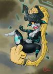 anal anal_fingering anal_masturbation anal_penetration breasts female fingering fingering_self hair_hand hair_masturbation masturbation not_furry penetration prehensile_hair solo xc404 nintendo the_legend_of_zelda twilight_princess midna humanoid twili