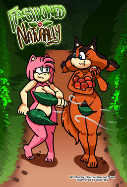 anthro areola belly big_breasts blue_eyes breasts brown_body brown_fur brown_pubes convenient_censorship covering covering_self duo eating embarrassed embarrassing_nudity eyelashes female food fruit fur green_eyes hair hairy_vulva leaf nipples nude nude_anthro nude_female orange_body orange_fur pink_areola pink_body pink_fur pink_hair pink_nipples pink_quills plant pubes quills_(anatomy) tan_arms tan_belly tan_breasts tan_inner_ear text himitsu sqootshy sega sonic_boom sonic_the_hedgehog_(series) amy_rose sticks_the_jungle_badger badger eulipotyphlan hedgehog mammal mustelid musteline 2026 absurd_res cover cover_art cover_page english_text hi_res
