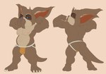 4_fingers 4_toes abs anthro arm_tuft belly big_biceps big_deltoids big_ears big_muscles big_pecs blue_eyes blue_pupils blue_sclera bottomwear brown_back brown_body brown_butt brown_ears brown_eyebrows brown_facial_hair brown_feet brown_fur brown_inner_ear brown_legs brown_markings brown_mustache brown_nose brown_tail brown_toes butt claws clothed clothing deltoids ear_tuft elbow_tuft eyebrows facial_hair facial_markings feet fingers fluffy_ears fur half-closed_eyes head_markings head_tuft humanoid_hands jockstrap jockstrap_only looking_at_viewer male male_anthro markings mask_(marking) mature_anthro mature_male multicolored_body multicolored_bottomwear multicolored_clothing multicolored_fur multicolored_jockstrap multicolored_underwear musclegut muscular muscular_anthro muscular_male muscular_thighs mustache narrowed_eyes nipples obliques orange_bottomwear orange_clothing orange_jockstrap orange_underwear pecs pink_nipples plantigrade pupils rear_view short_anthro short_male solo standing tail tan_belly tan_chest tan_face tan_inner_ear three-quarter_view toes topless topless_male tuft two_tone_body two_tone_bottomwear two_tone_clothing two_tone_face two_tone_fur two_tone_inner_ear two_tone_jockstrap two_tone_underwear underwear underwear_only white_bottomwear white_claws white_clothing white_jockstrap white_underwear bristol wildstar fan_character chua mammal 2021 absurd_res colored digital_drawing_(artwork) digital_media_(artwork) flat_colors hi_res model_sheet