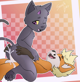 anal anal_penetration anthro anthro_on_anthro anthro_penetrated anthro_penetrating anthro_penetrating_anthro black_body black_fur bodily_fluids cum cum_in_ass cum_inside duo ejaculation erection fur genital_fluids genitals humanoid_genitalia humanoid_penis looking_pleasured male male/male male_on_bottom male_on_top male_penetrated male_penetrating male_penetrating_male on_bottom on_top one_eye_closed one_sided_climax orange_body orange_fur penetration penile penile_penetration penis penis_in_ass sex shota smile young young_anthro young_male young_on_young smoothlabs darkkita tycloud canid canine demon domestic_cat felid feline felis fox mammal hi_res