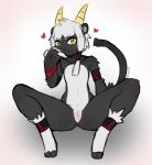 anthro female flat_chested genitals hooves horn nude pussy solo spreading krishadraws bovid caprine demon goat mammal hi_res