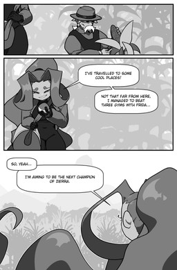 age_difference biped clothed clothed_female clothed_human clothed_male clothing corn cornfield detailed_background dialogue duo elderly elderly_human elderly_male farmer female female_human food hair harvesting human_only kneeling long_hair male not_furry older_male plant pokeball ponytail smile speech_bubble talking_to_another text wearing_hat younger_female cuchuflin nintendo pokemon romi_(cuchuflin) human mammal 2026 absurd_res comic digital_drawing_(artwork) digital_media_(artwork) english_text greyscale hi_res monochrome daughter_(lore) father_(lore) father_and_child_(lore) father_and_daughter_(lore) parent_(lore) parent_and_child_(lore) parent_and_daughter_(lore)