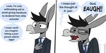 anthro clothing dialogue hair humor male political_cartoon politics simple_background solo standing suit talking_to_viewer text white_background happyroadkill democrat democrat_donkey don_kennedy asinus donkey equid equine mammal 2021 comic digital_drawing_(artwork) digital_media_(artwork) english_text flat_colors hi_res