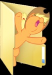 alpha_channel applejack_(mlp) blonde_hair blues27xx clothing cowboy_hat earth_pony equid equine eyes_closed female feral folder friendship_is_magic hair hasbro hat headgear headwear horse icon looking_at_viewer low_res mammal my_little_pony pony simple_background smile solo transparent_background