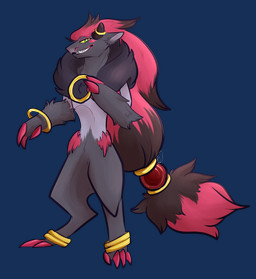 fusion male solo aromanticprince nintendo pokemon vulkoro generation_5_pokemon generation_6_pokemon hoopa hybrid legendary_pokemon pokemon_(species) zoroark alpha_channel hi_res