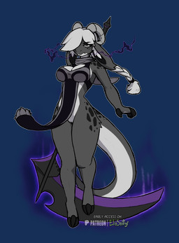 anthro biped breasts clothed clothed_anthro clothed_female clothing eyelashes feet female fingers freckled_face freckles front_view fur genitals hair horn long_eyelashes markings solo spot_freckles spots spotted_face spotted_hips spotted_markings spotted_shoulders spotted_tail tail tail_markings toes vulva spiritelin scylla_(spiritelin) furred_kobold furred_scalie kobold scalie 2026 alpha_channel digital_drawing_(artwork) digital_media_(artwork) hi_res